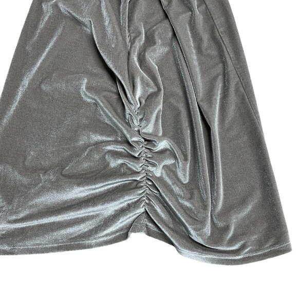 A NEW DAY TANK TOP RUCHED VELOUR NEUTRAL  HIGH MOCK NECK DRESSY SIZE XL NWT - Picture 5 of 8